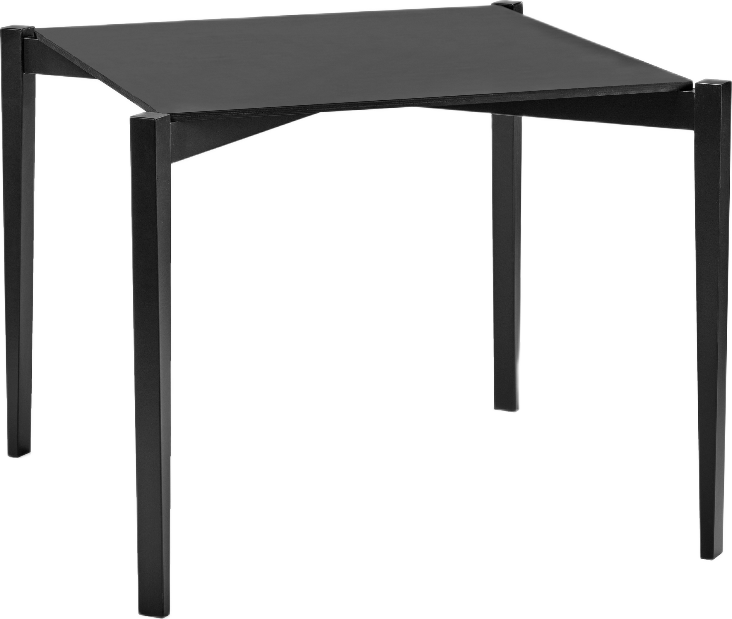 Stół Elois 97 x 97 cm czarny drewno bukowe