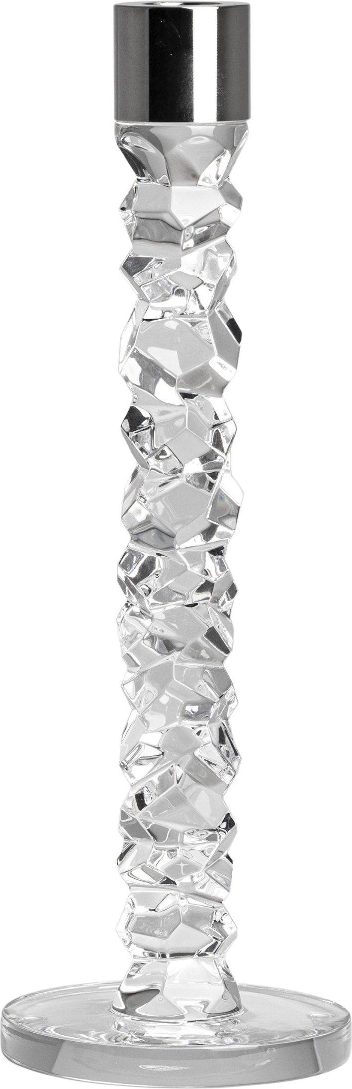 Świecznik na klasyczną świecę Carat 29,7 cm srebrny