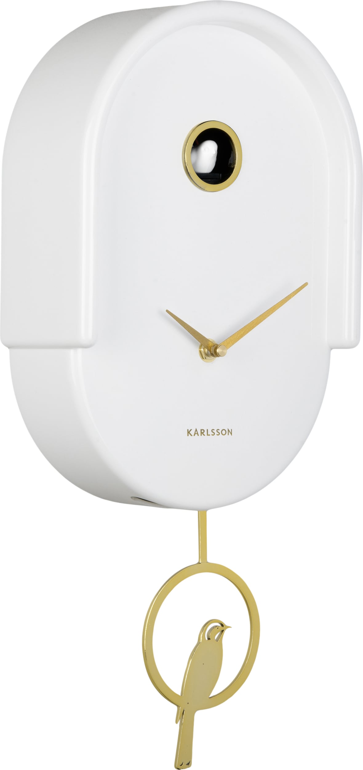 Zegar ścienny z kukułką Tweet biały