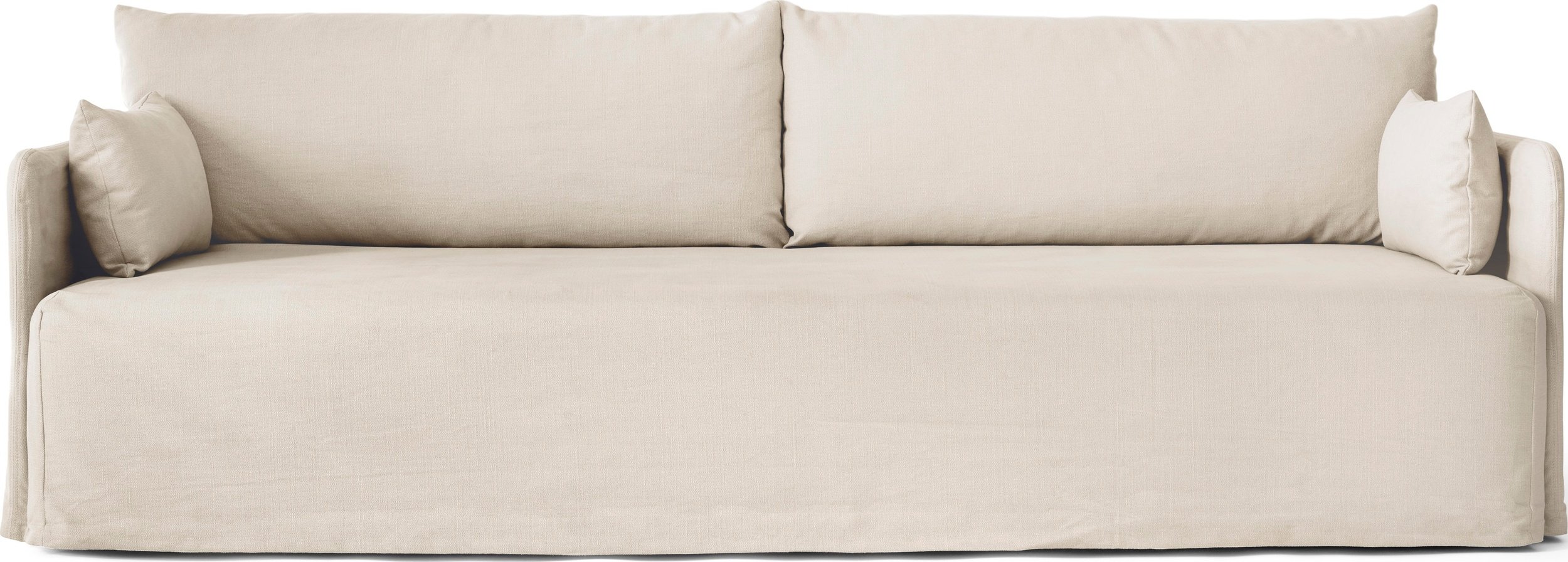 Sofa trzyosobowa Offset Cotlin kremowa z pokrowcem