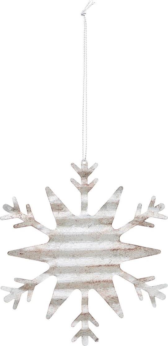 Dekoracja choinkowa Tin śnieżynka 2 srebrna