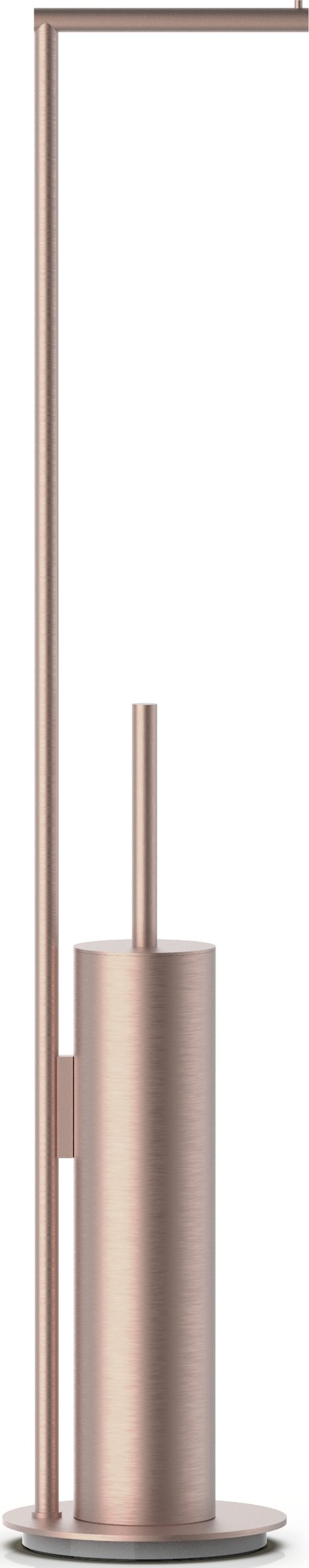 Stojak na papier toaletowy oraz szczotka do WC Mikado miedziany z powłoką PVD