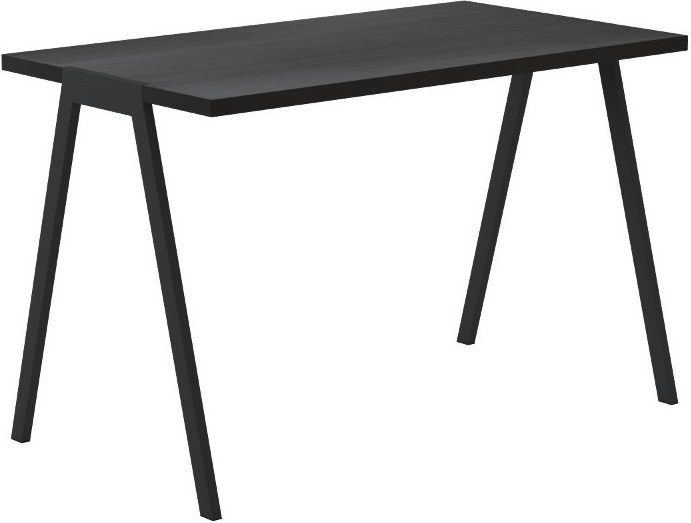 Biurko fjord dębowy czarny blat czarna rama