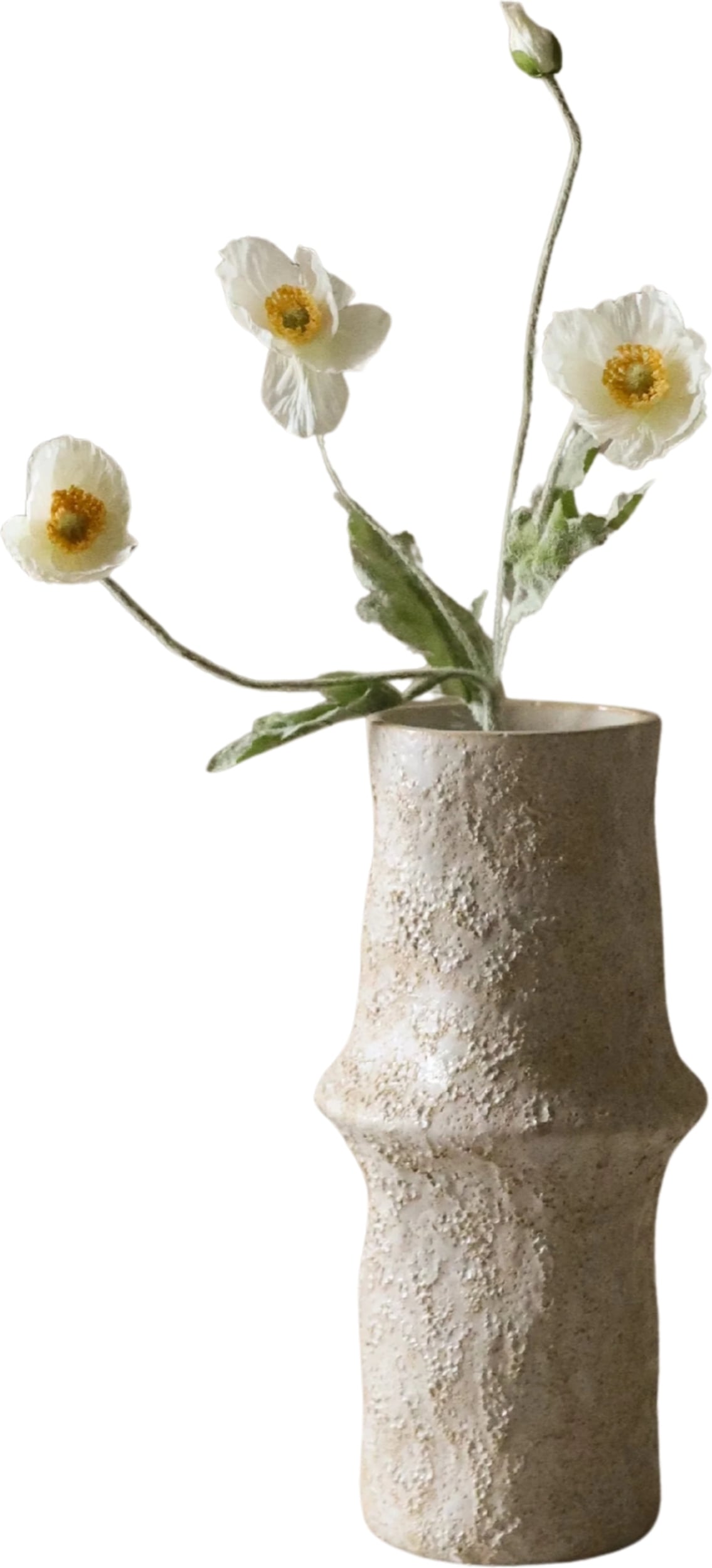 Kwiat sztuczny Botane mak 56 cm biały