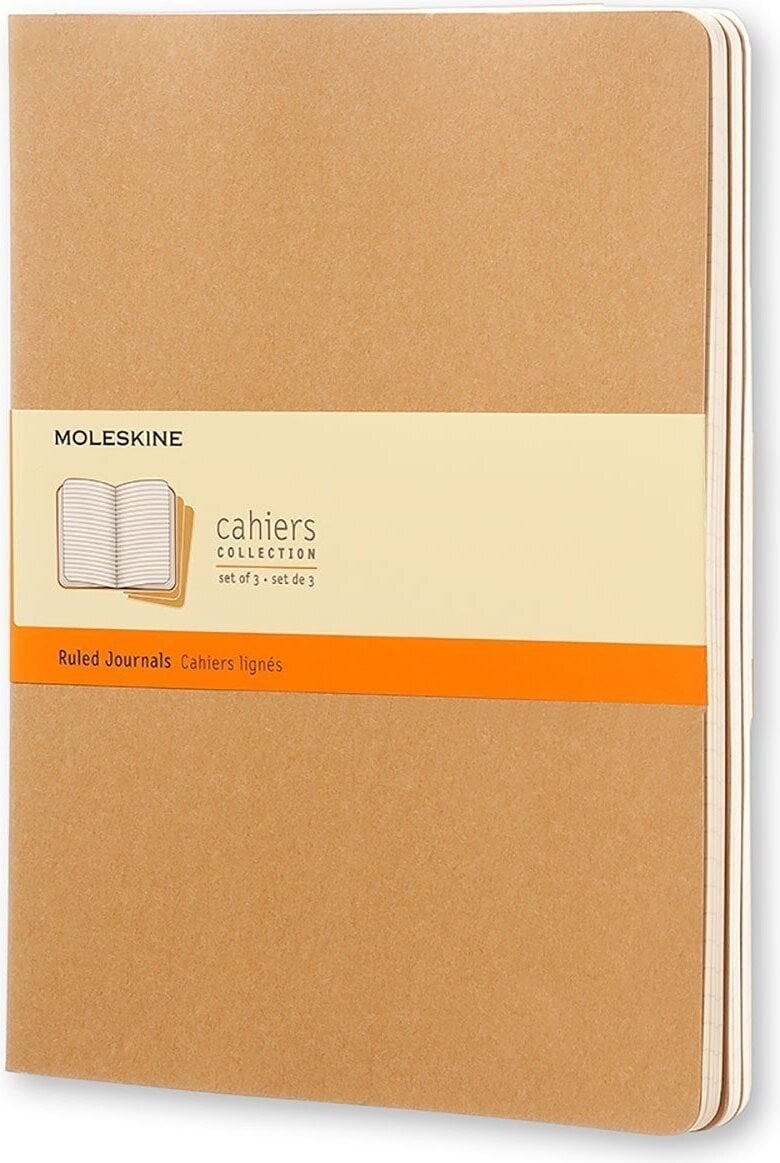 Zeszyty w linię Moleskine Cahier Journals XL piaskowe 3 szt.