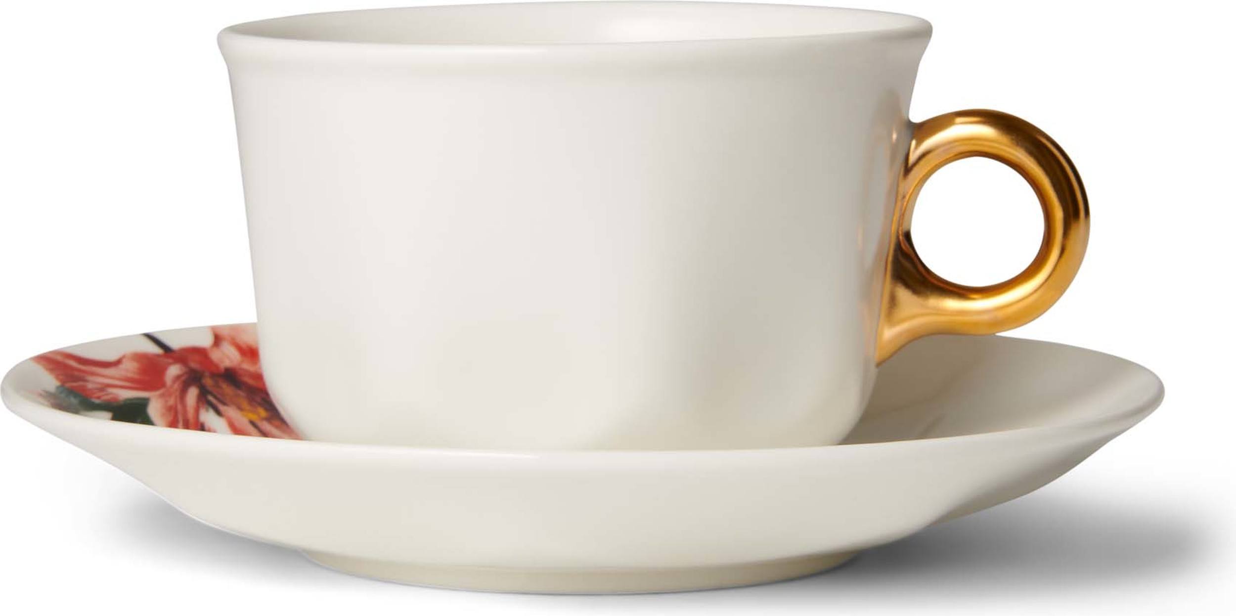 Filiżanka do kawy Gallery biała ze spodkiem