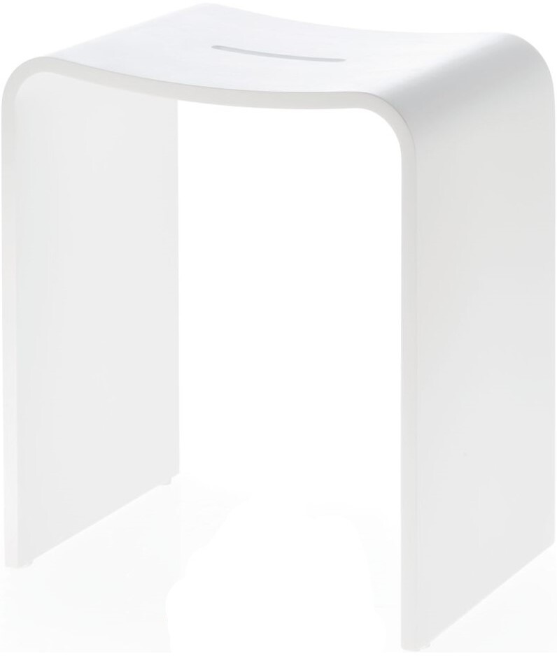 Stołek łazienkowy Stone 46 cm biały mat