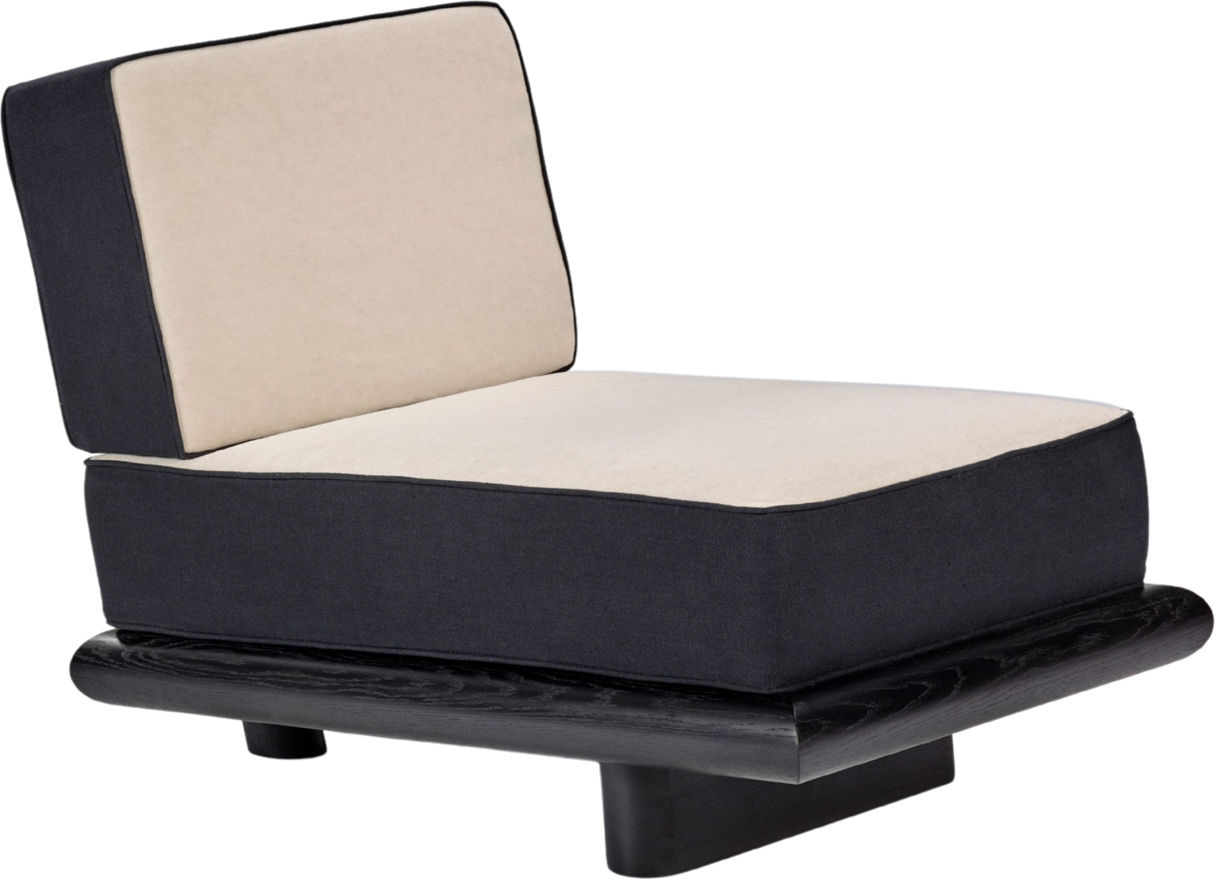 Sofa jednoosobowa Ono Velvet 95 cm jasnoszaro-czarna czarny dąb