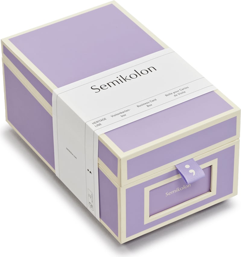 Pudełko na wizytówki Die Kante liliowe