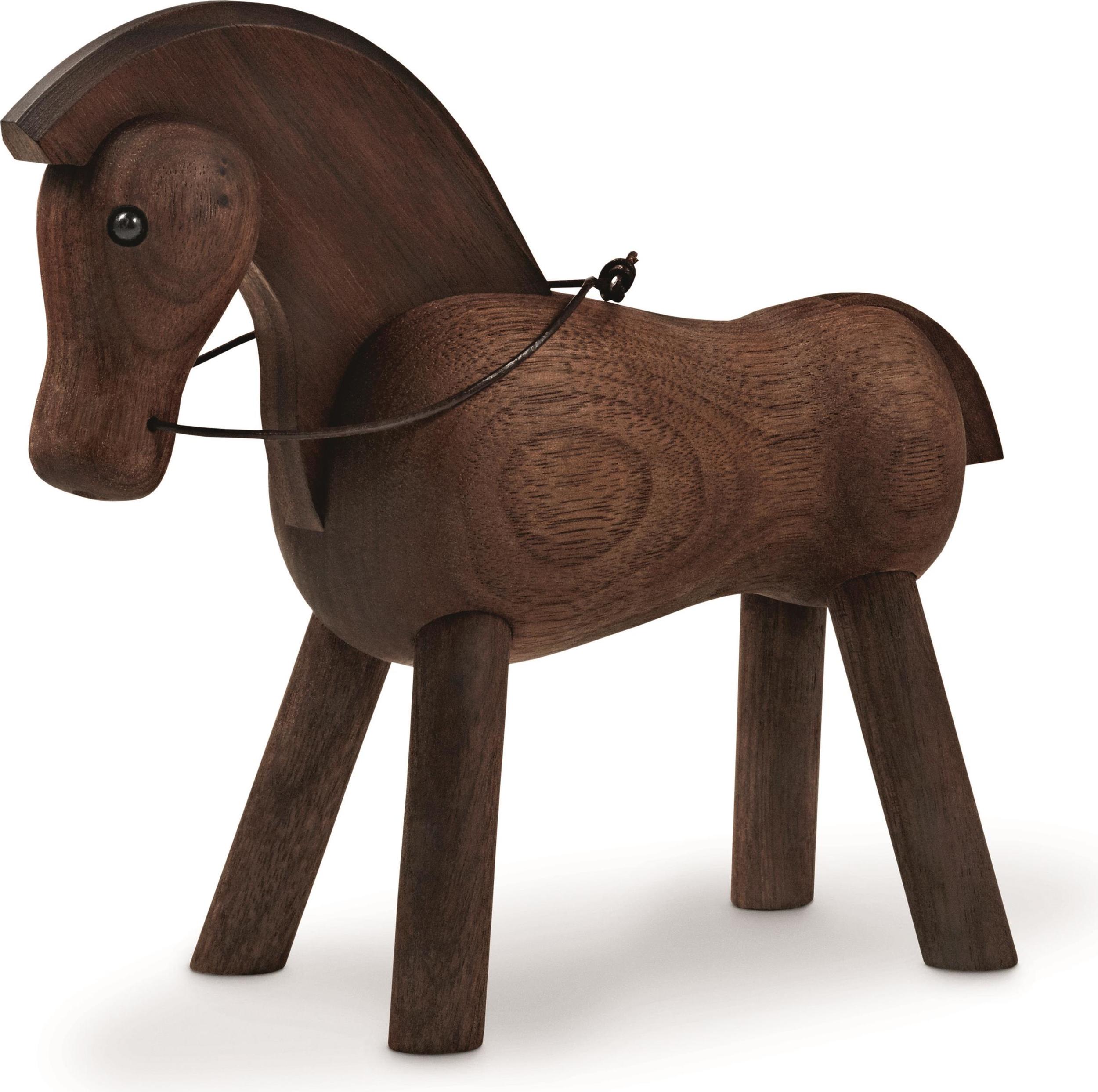 Dekoracja drewniana koń orzech