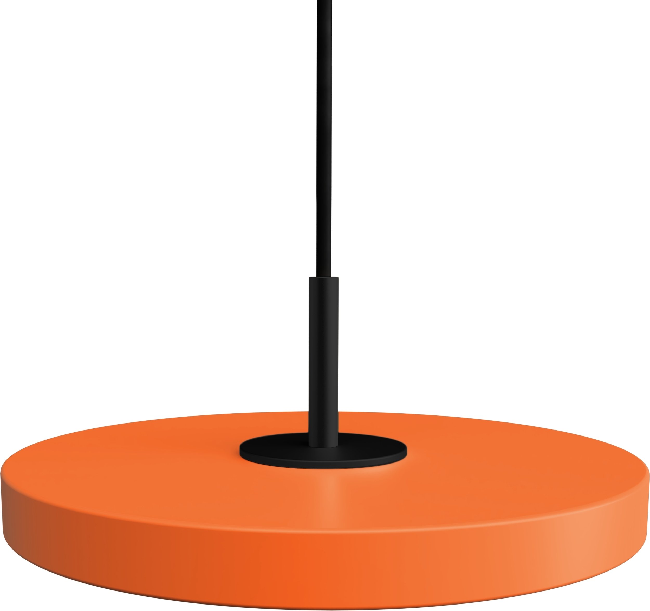 Lampa wisząca Asteria Micro pomarańczowa z czarnym mocowaniem