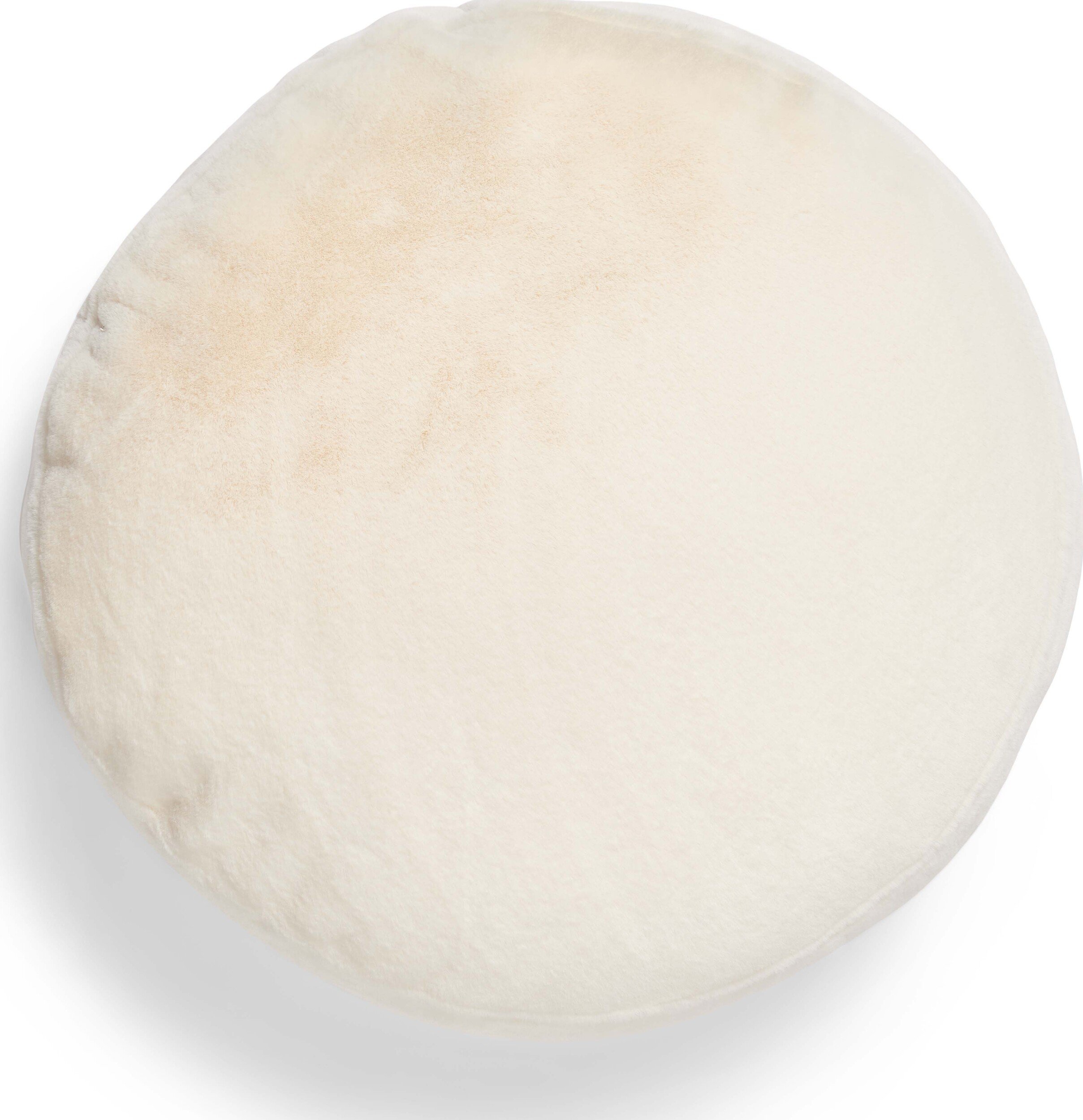 Poduszka dekoracyjna Mads Furry okrągła 45 cm waniliowa