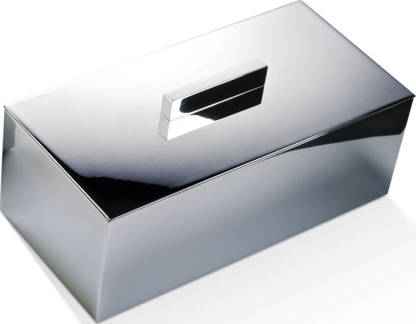 Pojemnik łazienkowy Corner 25 cm chrom z pokrywką