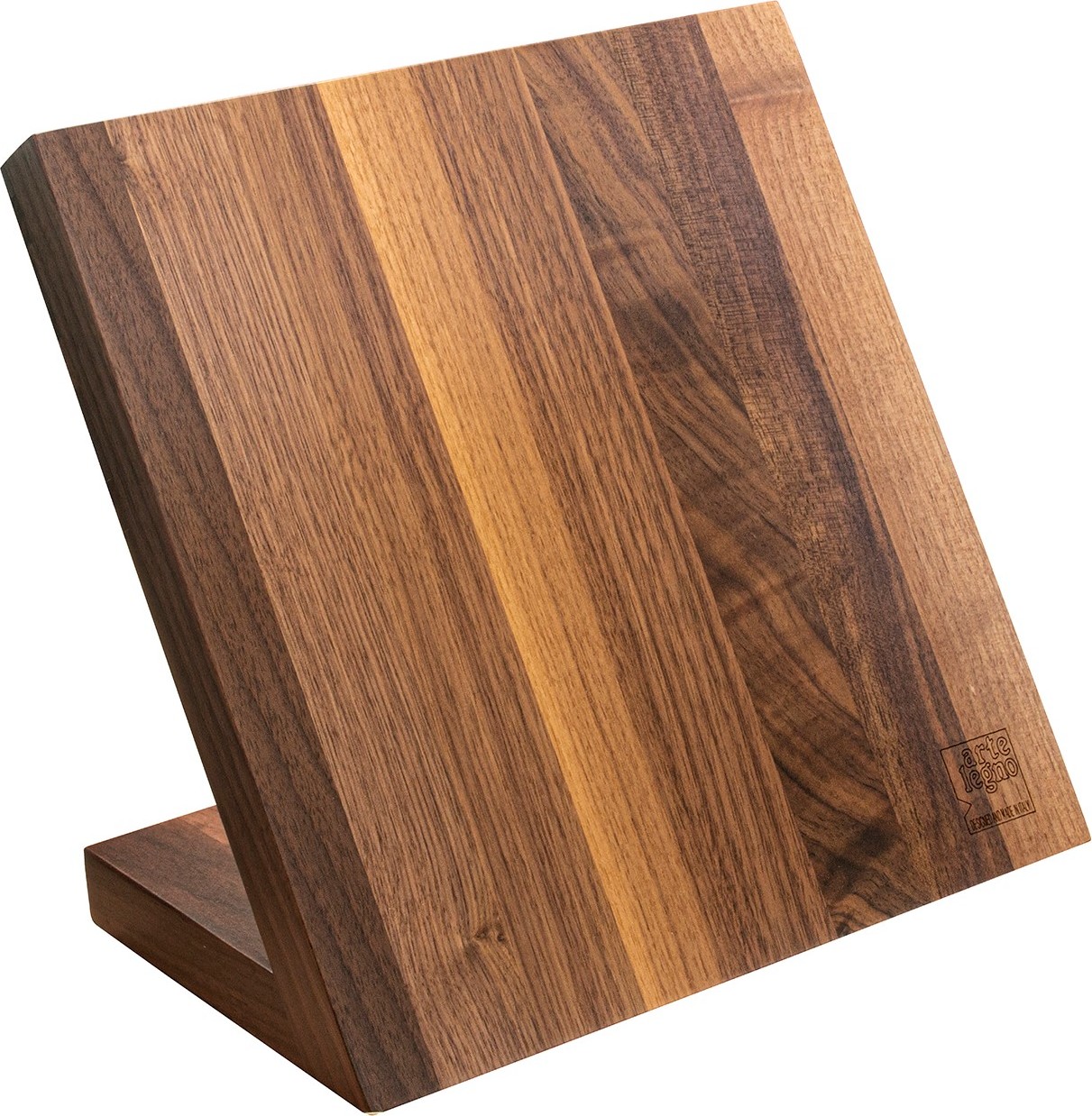 Stojak na noże Artelegno 5 z drewna orzechowego magnetyczny