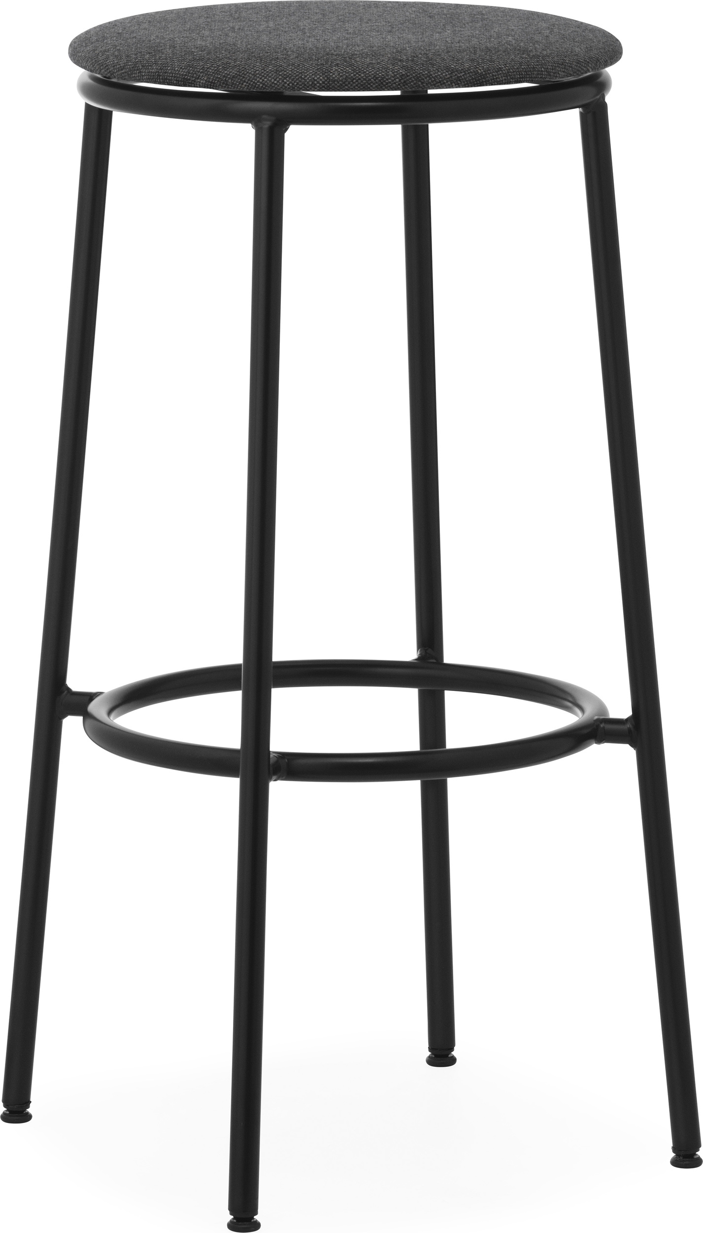 Stołek barowy Circa MLF16 Black 75 cm z tapicerowanym siedziskiem