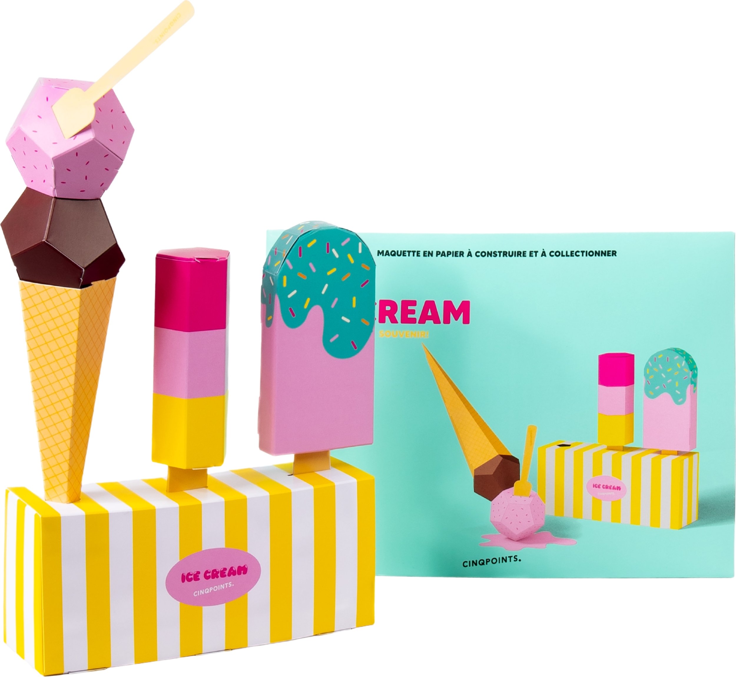 Zestaw do składania z papieru Paperfood Ice Creams