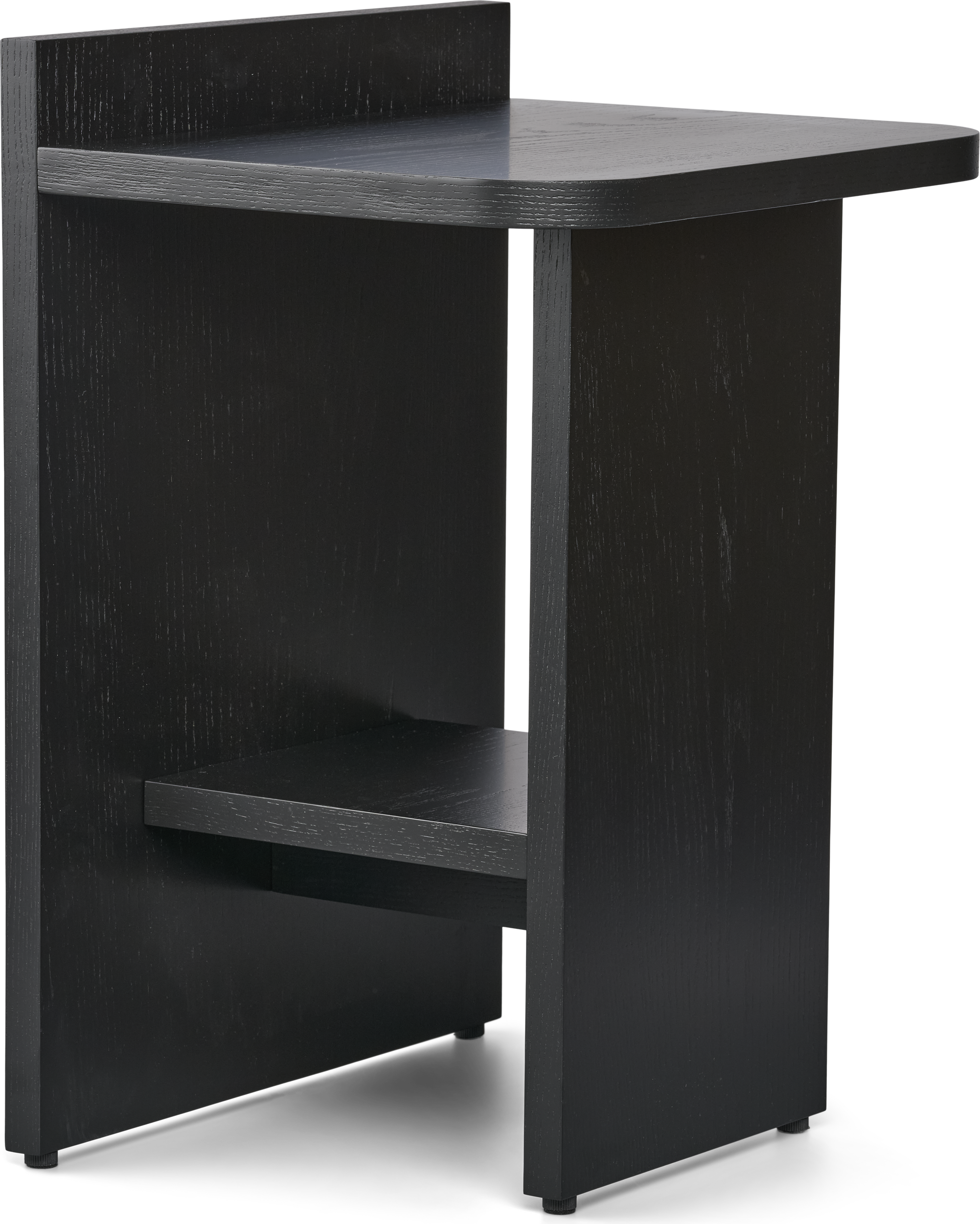 Stolik boczny Ismo 56 cm czarny jesion