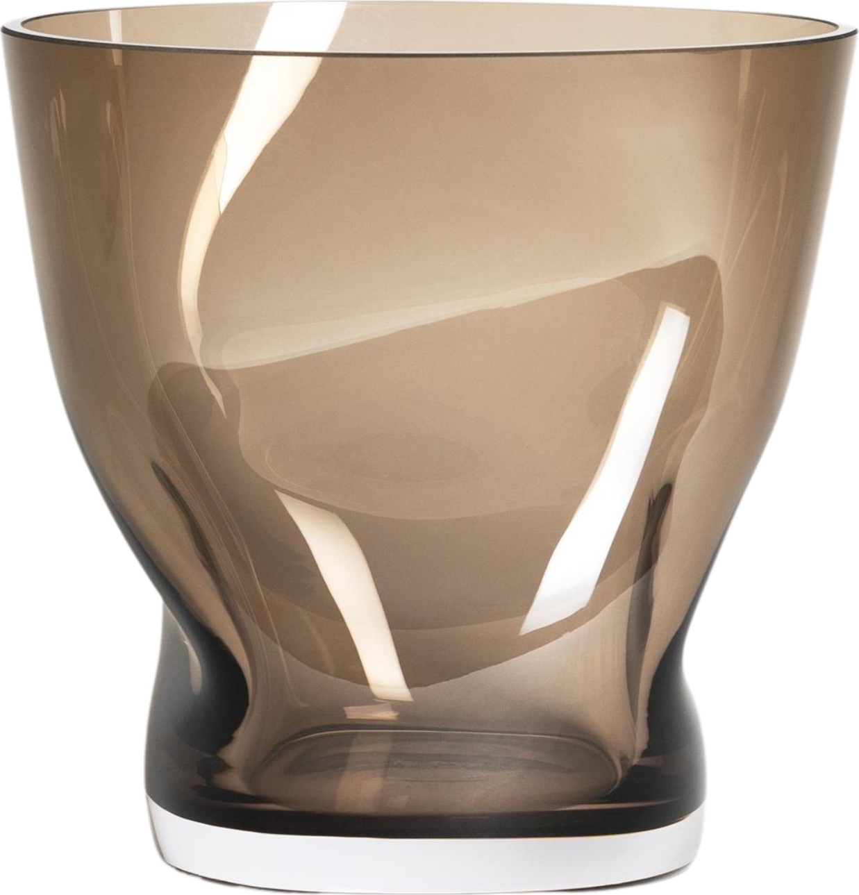 Wazon pogięty Squeeze 18 cm brązowy