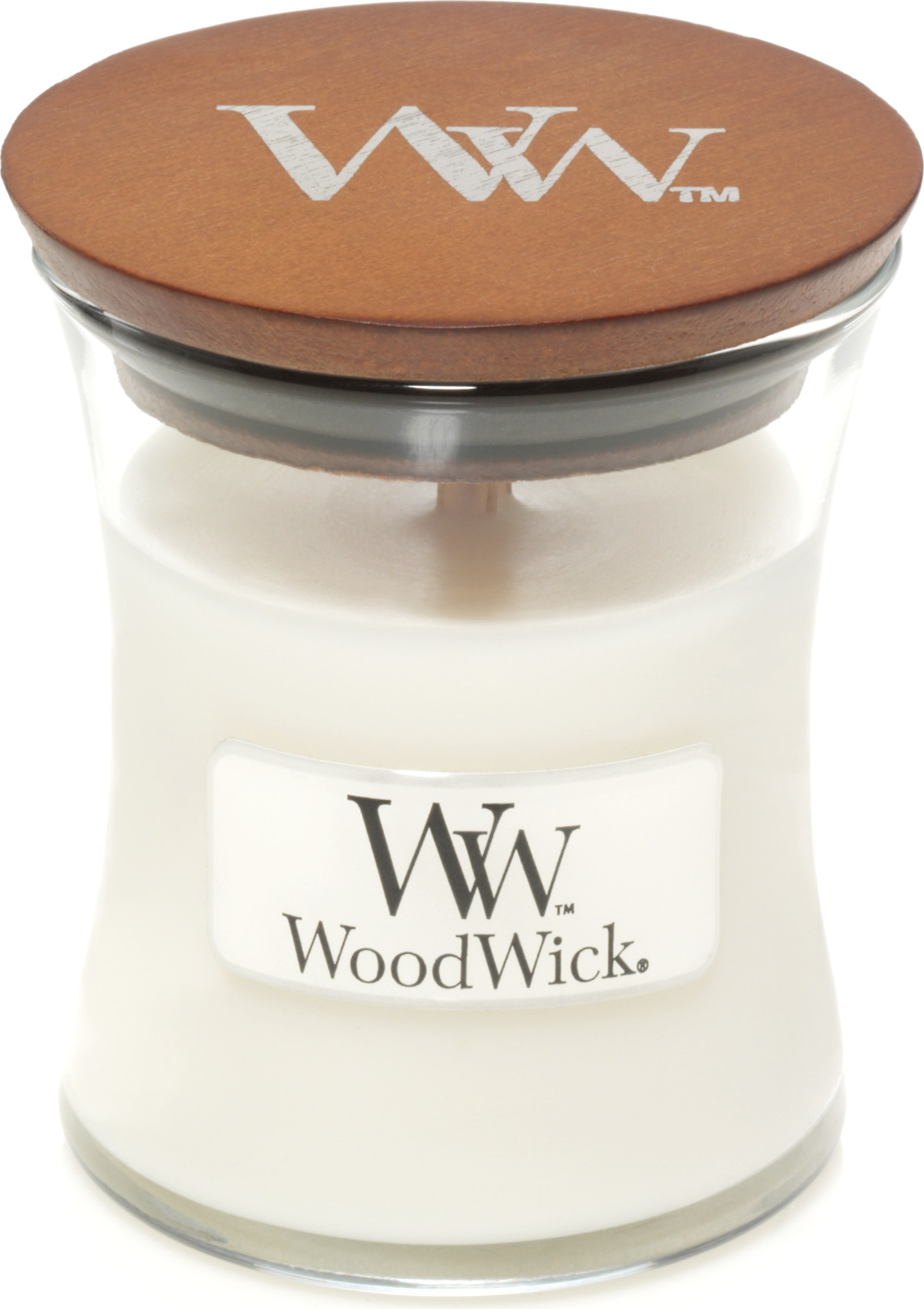 Świeca Core WoodWick White Teak mała