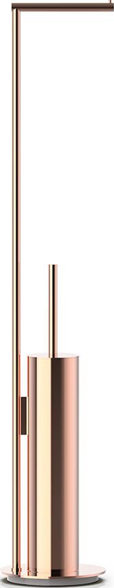 Stojak na papier toaletowy oraz szczotka do WC Mikado różowe złoto