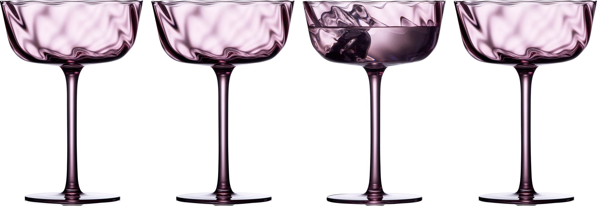 Kieliszki do szampana Vienna 350 ml fioletowe 4 szt.