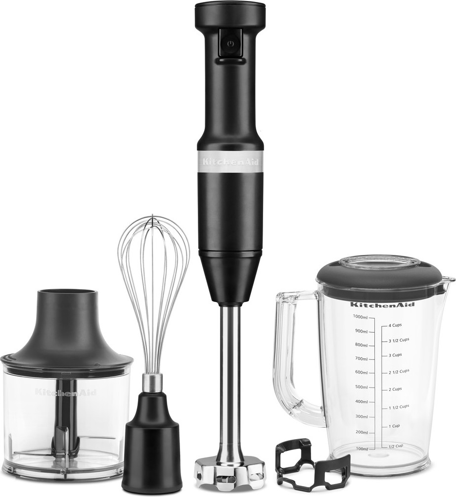 Blender ręczny przewodowy KitchenAid czarny mat z akcesoriami 5 el.