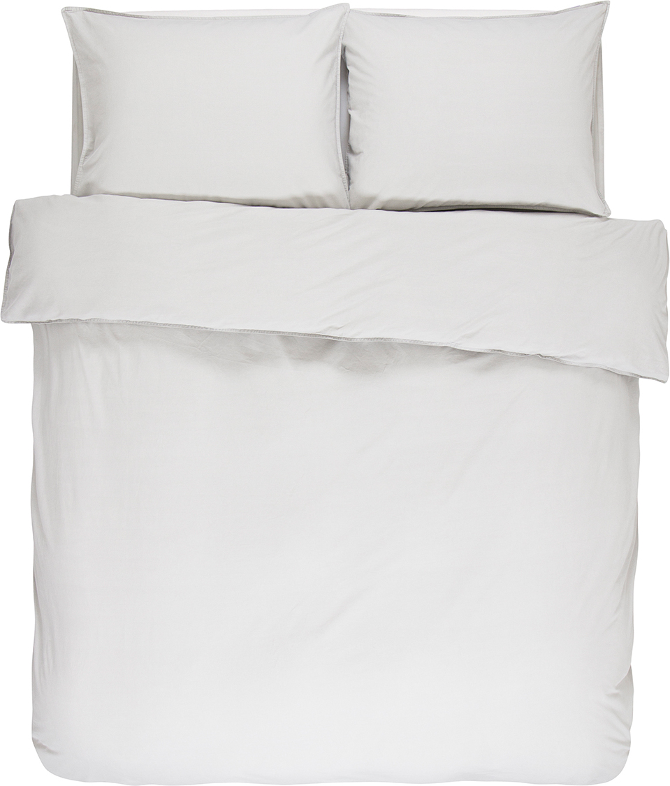 Pościel Guy 200 x 200 cm biała z 2 poszewkami na poduszki 80 x 80 cm zapięcie suwak