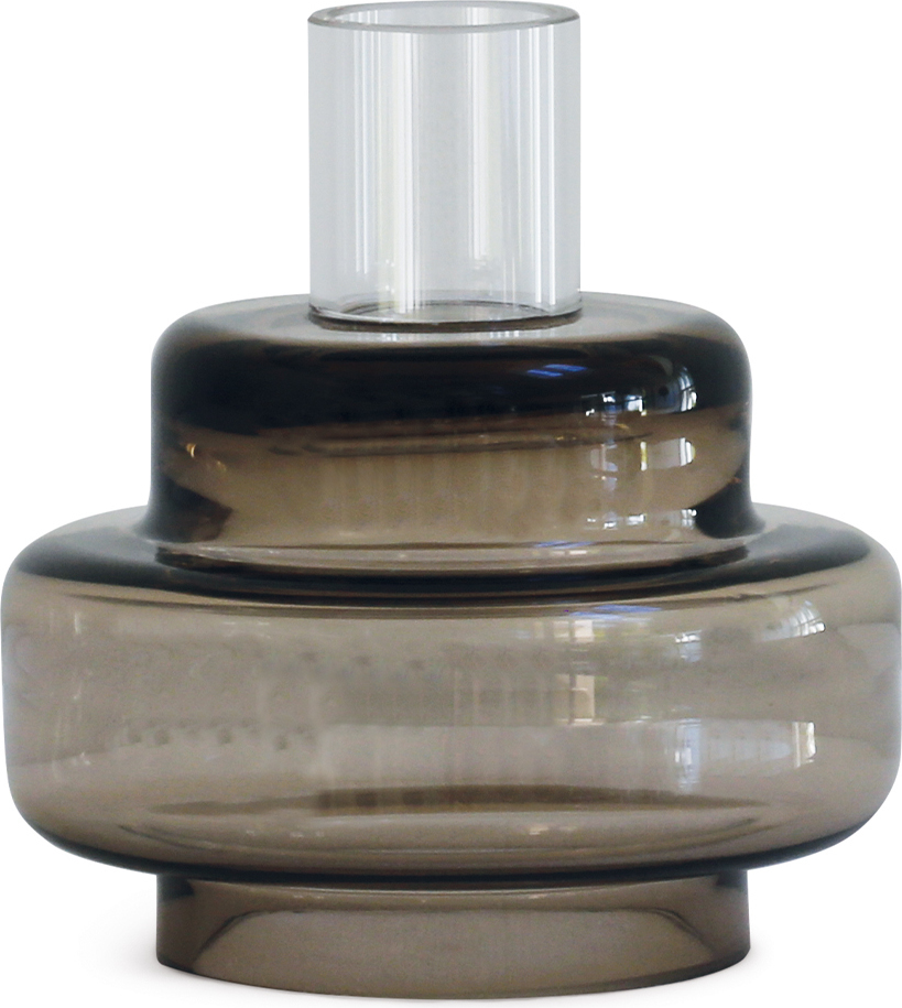 Świecznik Ro Collection No.54 brązowy szklany