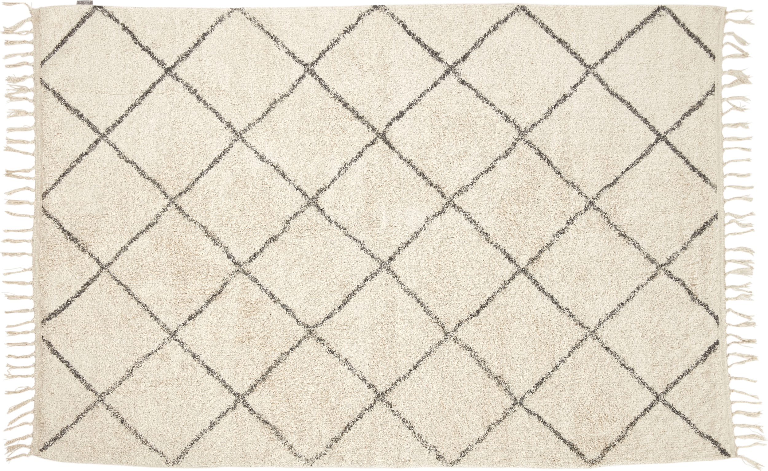 Dywan Hübsch 120 x 180 cm beżowy z frędzlami