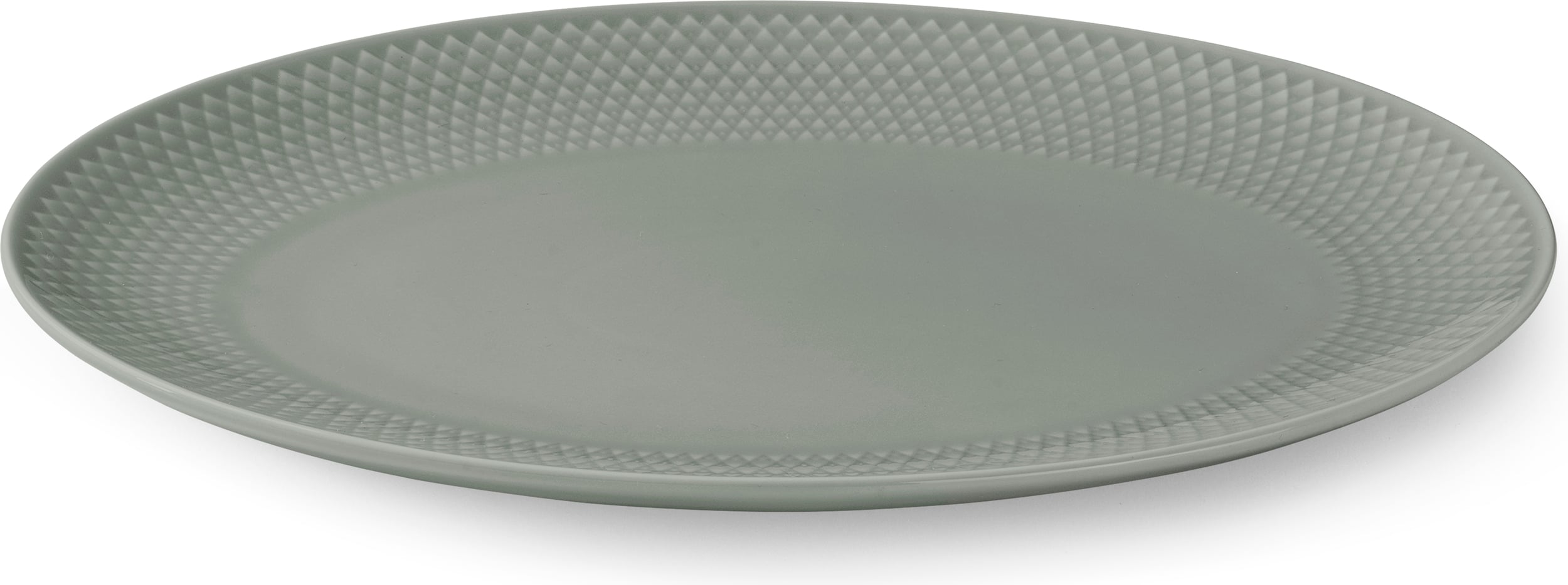 Półmisek owalny Rhombe Earth 28,5 cm szarozielony