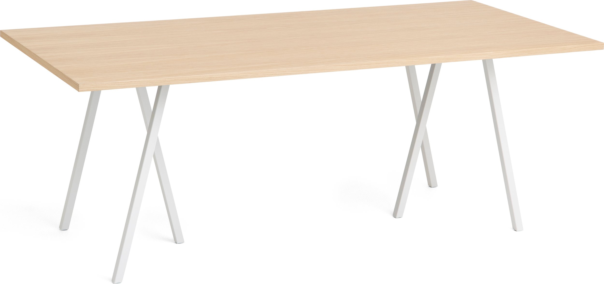 Stół Loop Stand 200 cm blat dąb lakierowany nogi białe