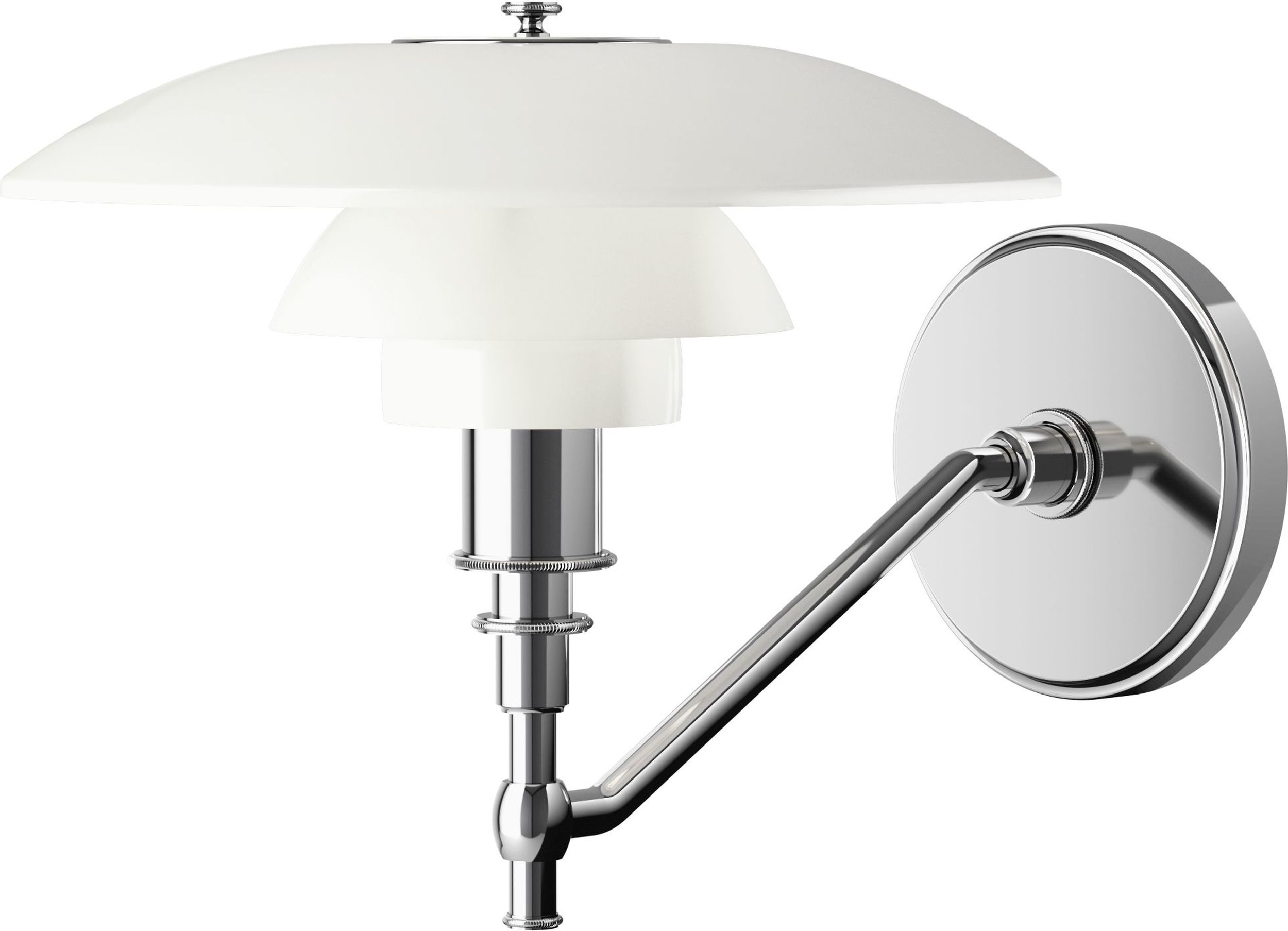 Kinkiet PH 28,5 cm chrom bez widocznego kabla i włącznika