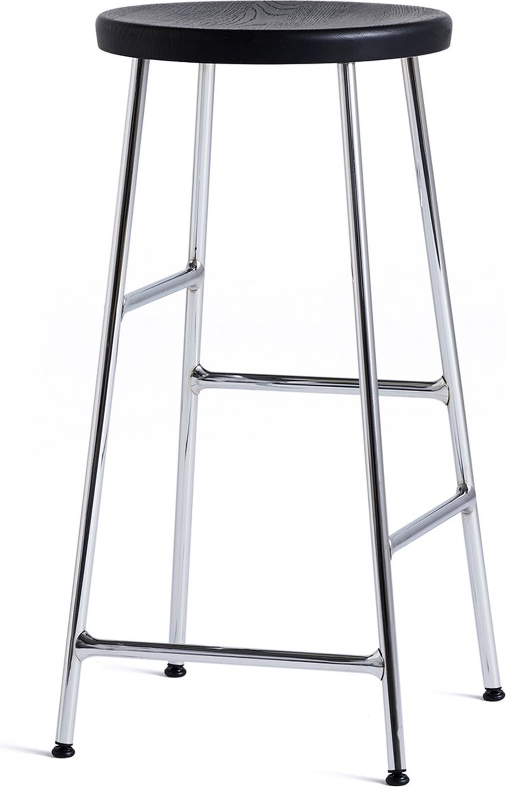 Stołek barowy Cornet 65 cm czarny na chromowanych nogach