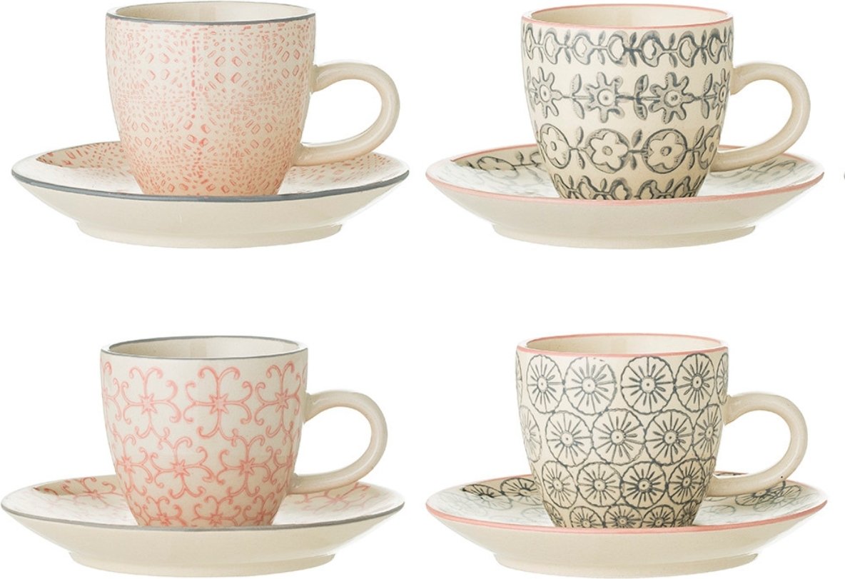 Filiżanki do espresso Cécile ze spodkami 4 szt.