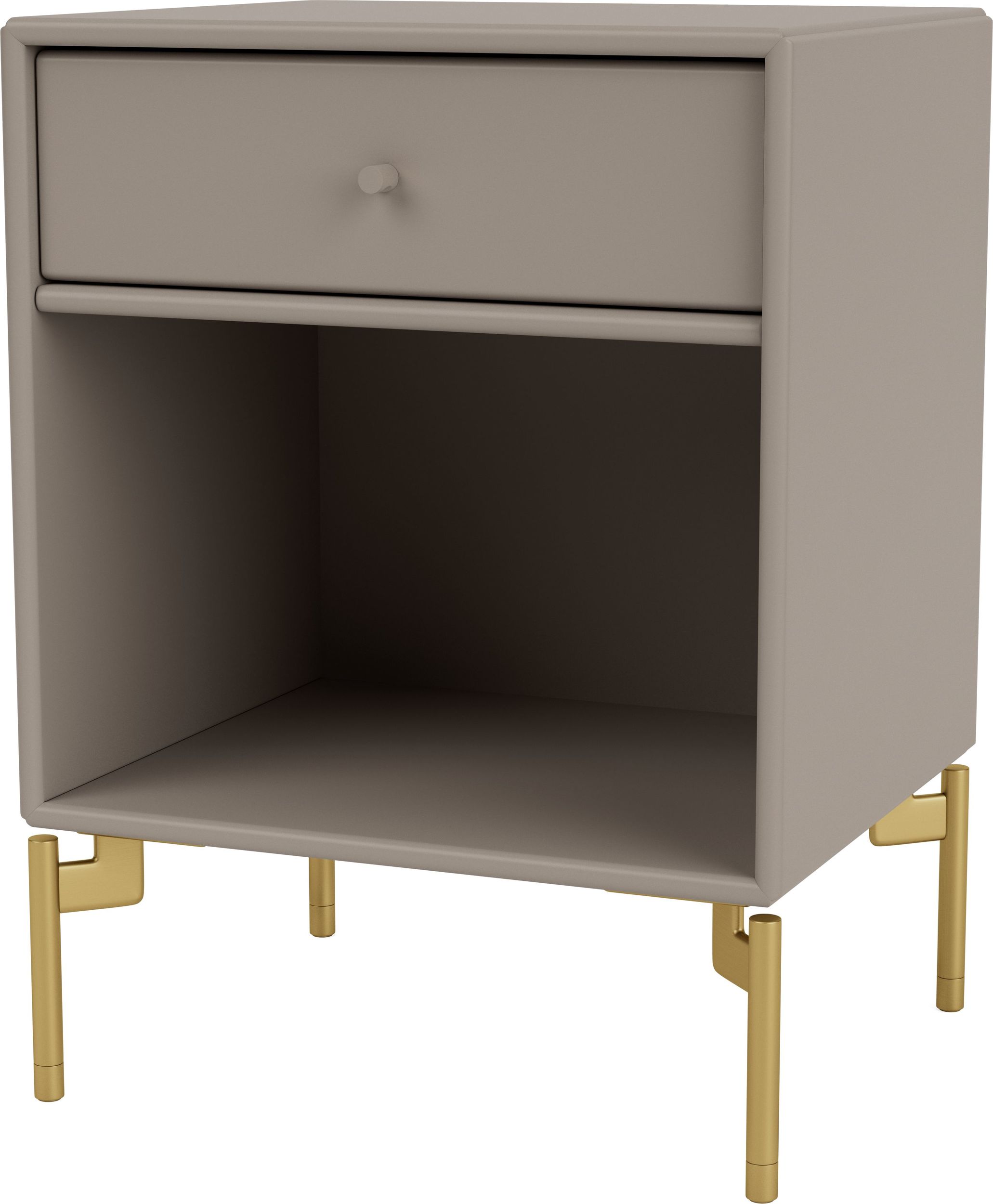 Szafka nocna Dream truflowa na mosiężnych nogach