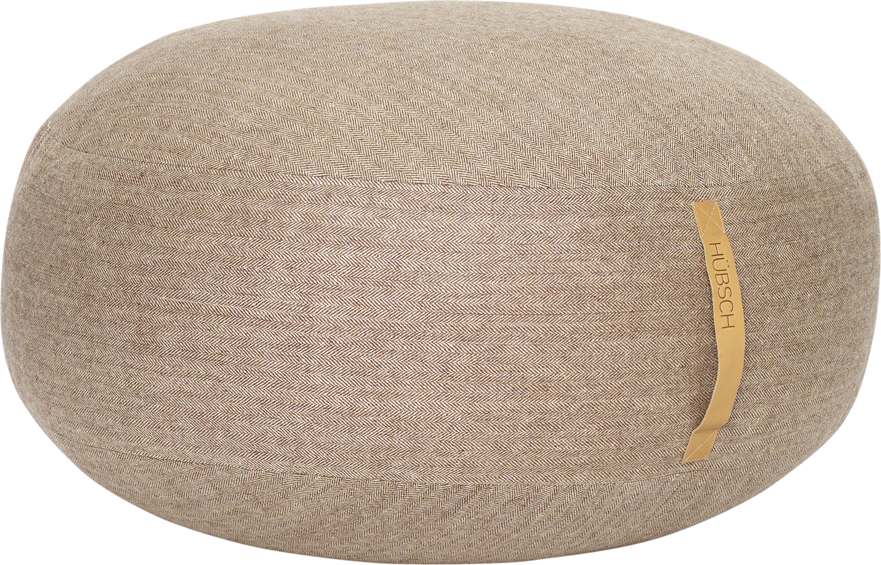 Puf Hübsch 70 cm beżowy spłaszczony