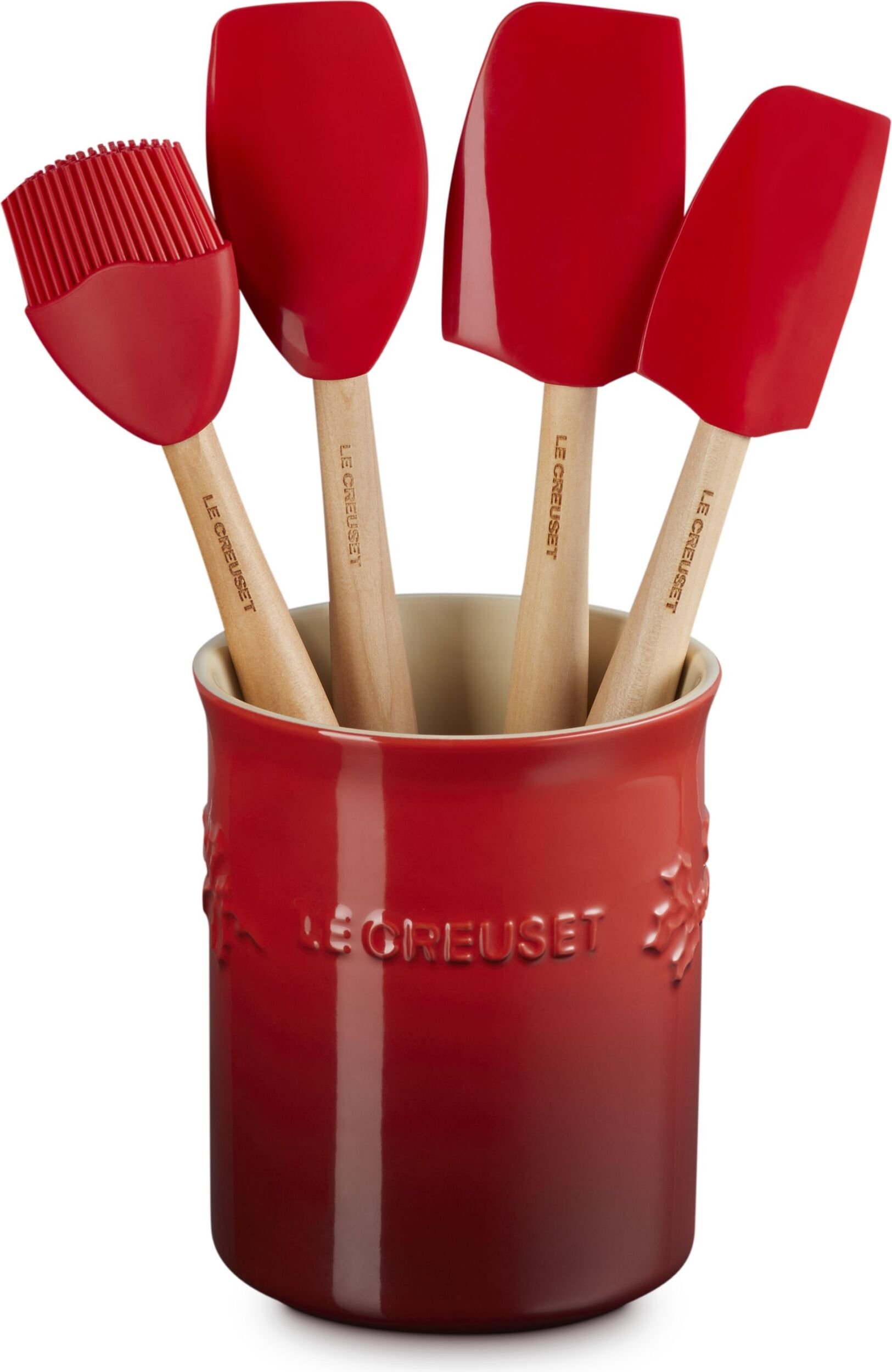 Akcesoria kuchenne Holly wiśniowe z organizerem 5 el.