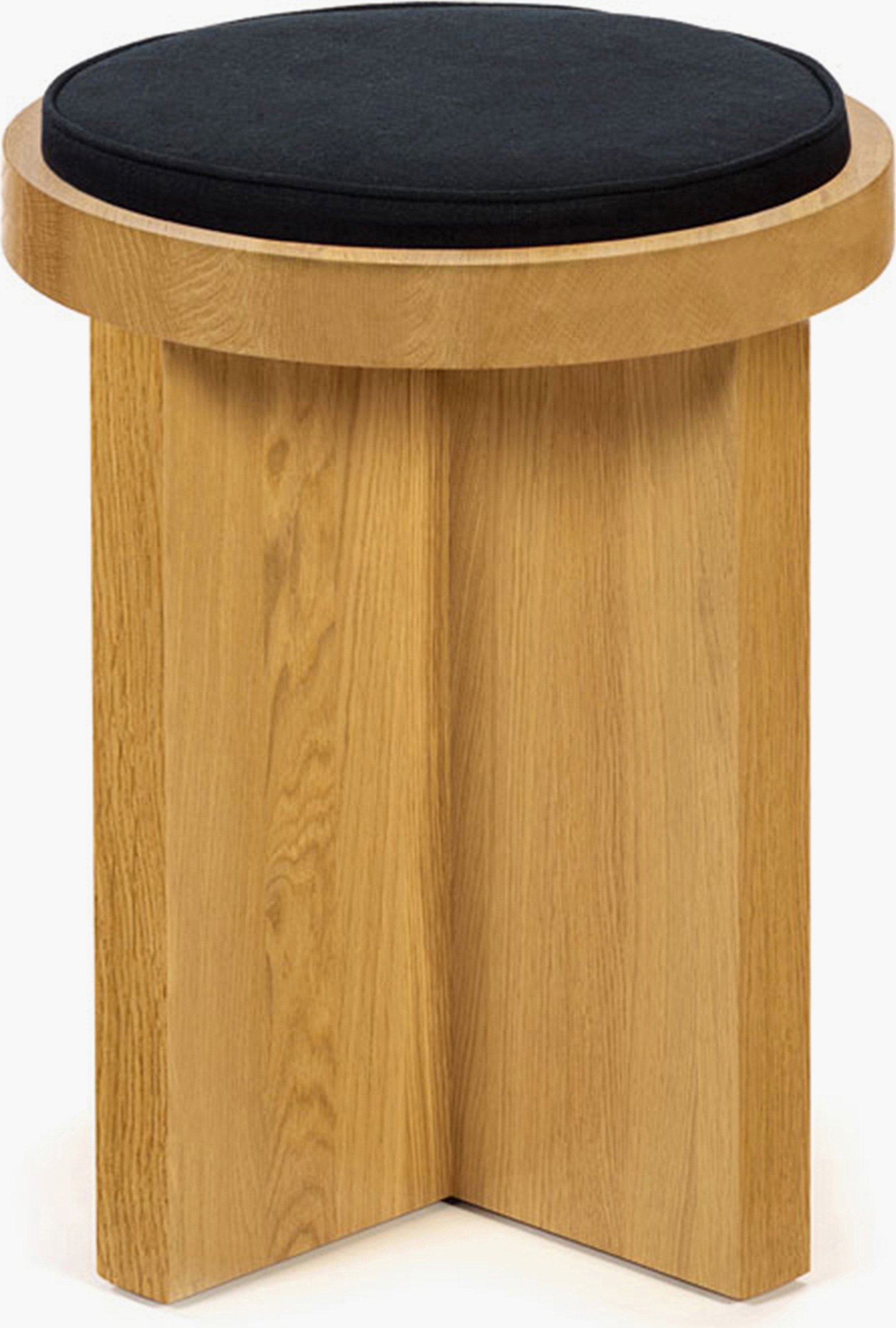 Stołek Tabu czarny dąb naturalny