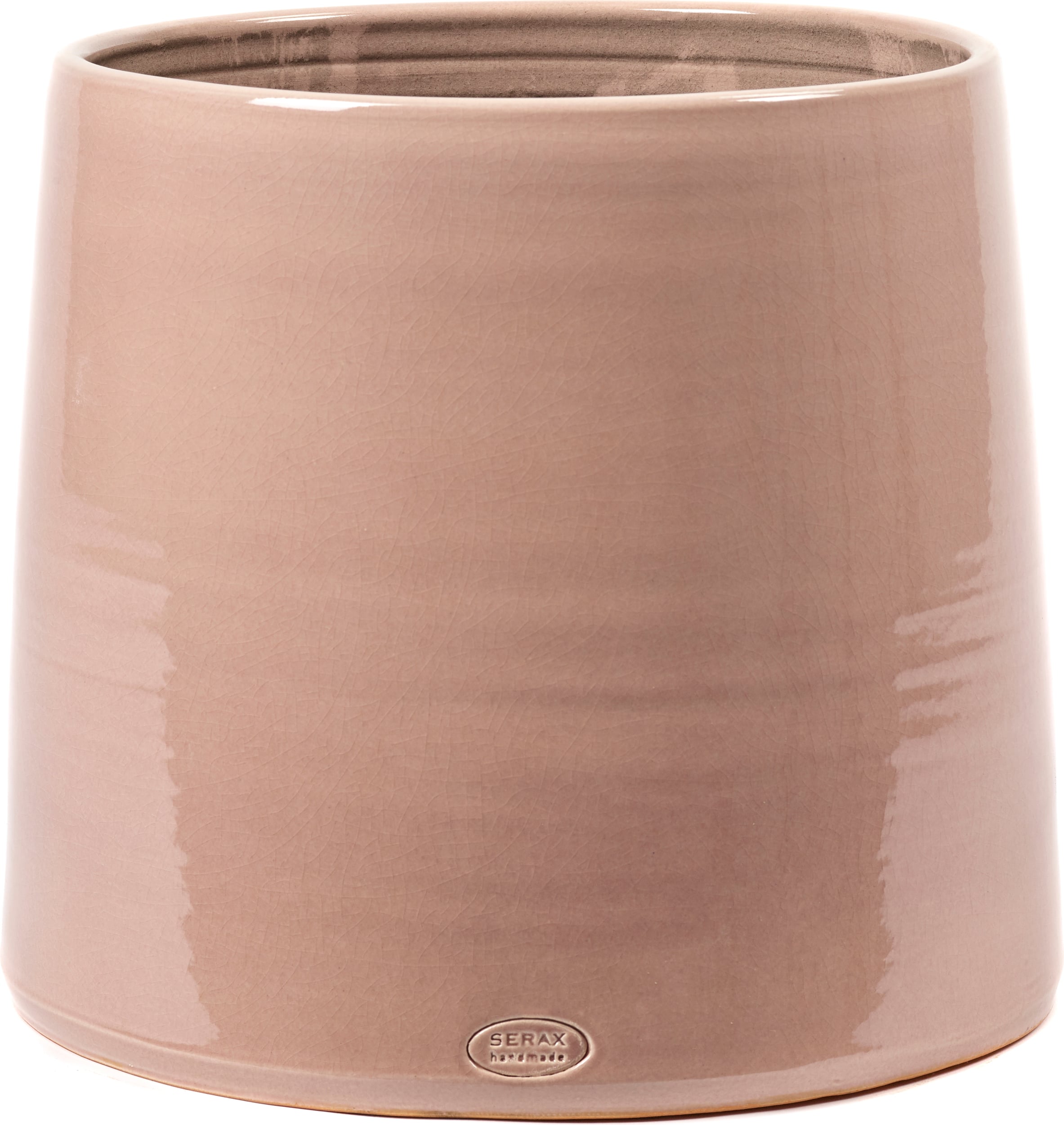 Osłonka na doniczkę Glazed Shades 35 cm bladoróżowa