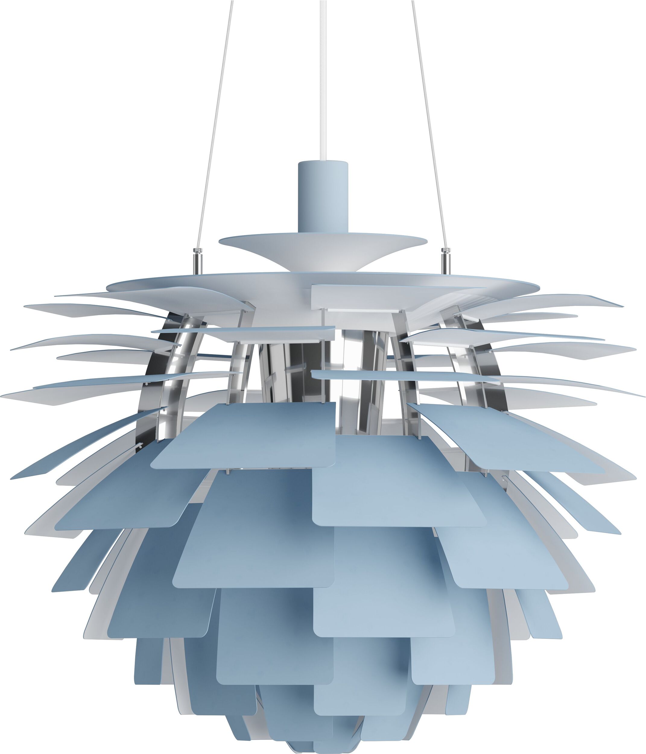 Lampa wisząca PH Artichoke 60 cm błękitna chrom