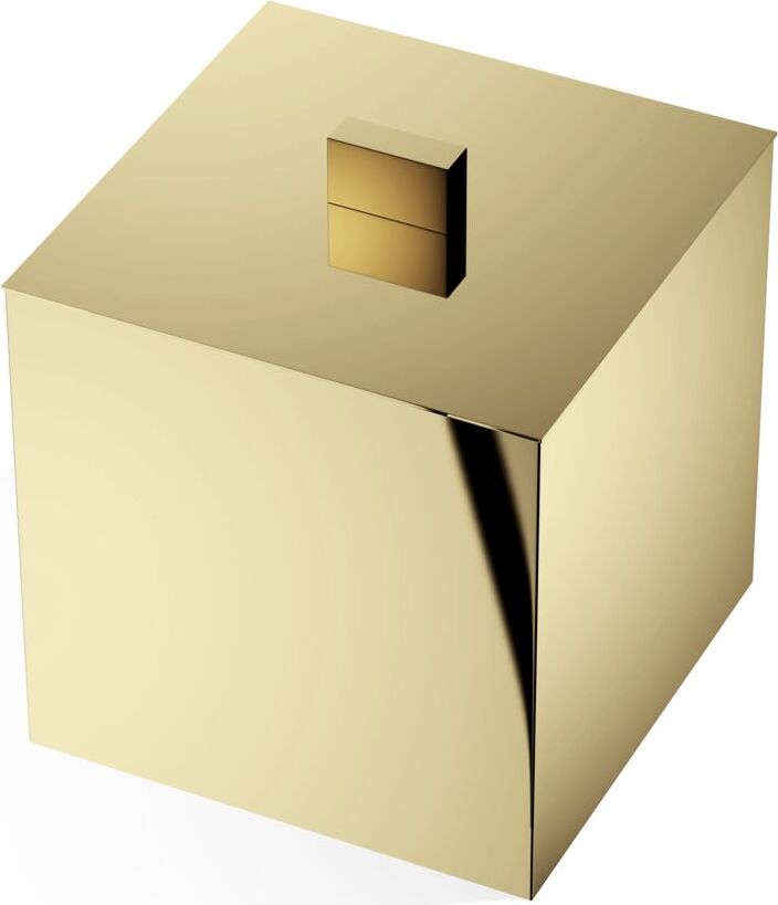 Pojemnik łazienkowy Century 13 x 13 cm złoty z pokrywką