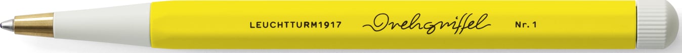 Długopis kulkowy z niebieskim tuszem Drehgriffel Nr. 1 cytrynowy