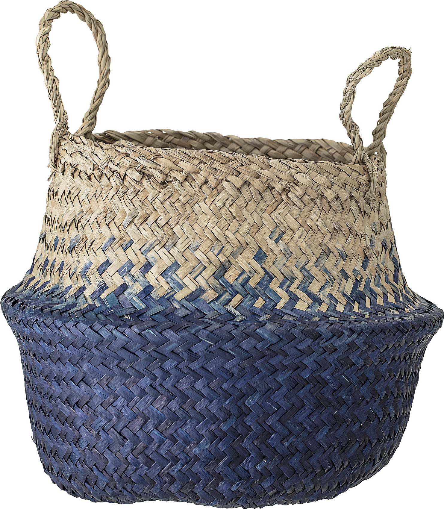 Kosz do przechowywania Kiafillippa niebieski z trawy morskiej