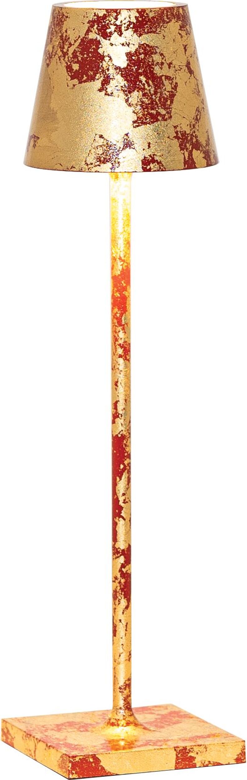 Lampa stołowa Poldina Micro 27,5 cm czerwono-złota