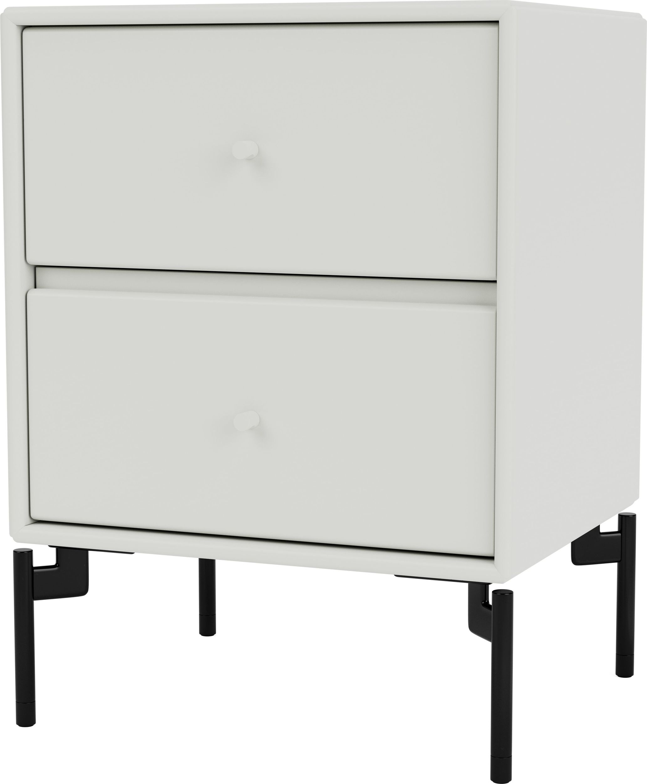 Szafka nocna Drift jasnoszara na czarnych nogach