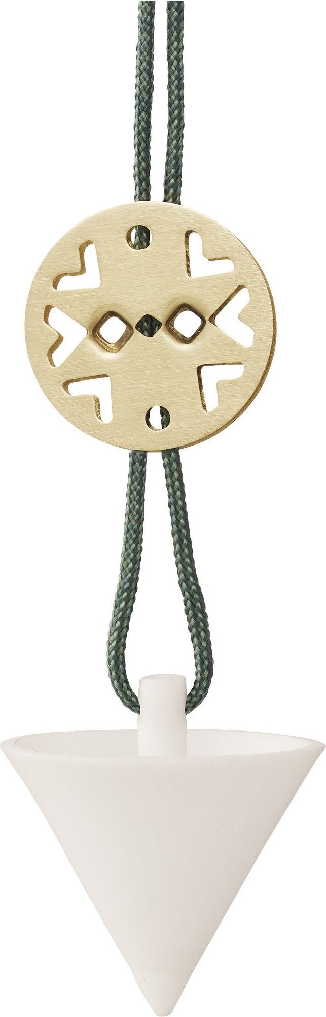 Dekoracja świąteczna Nordic mini biało-złota rożek