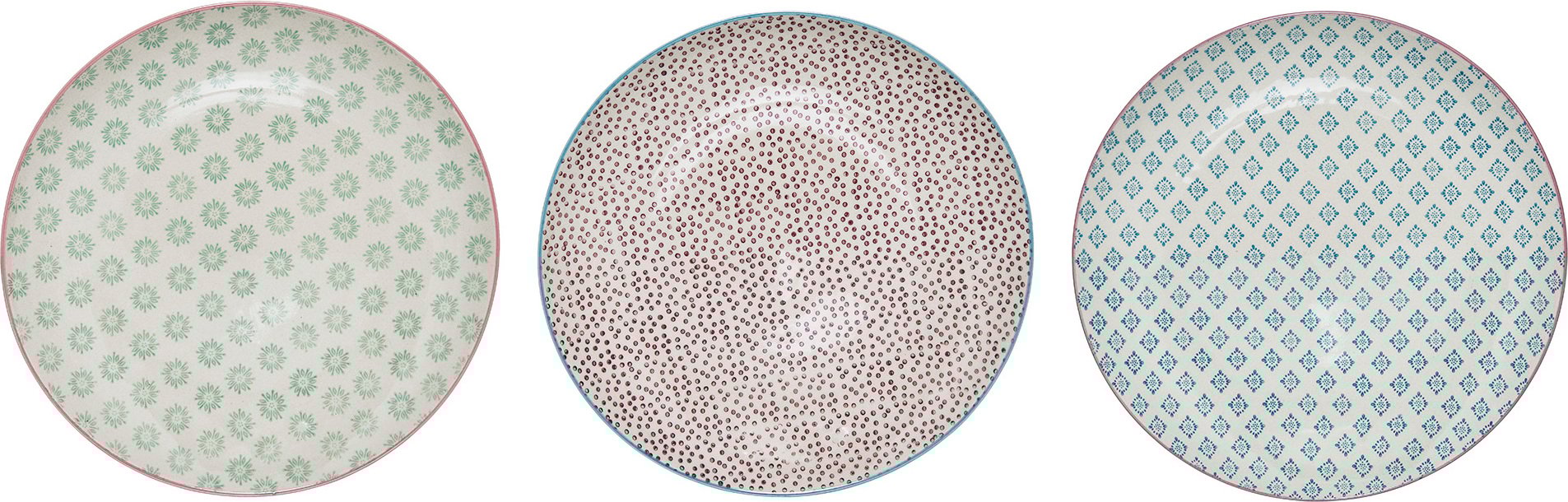 Talerze z kamionki Patrizia 3 szt.