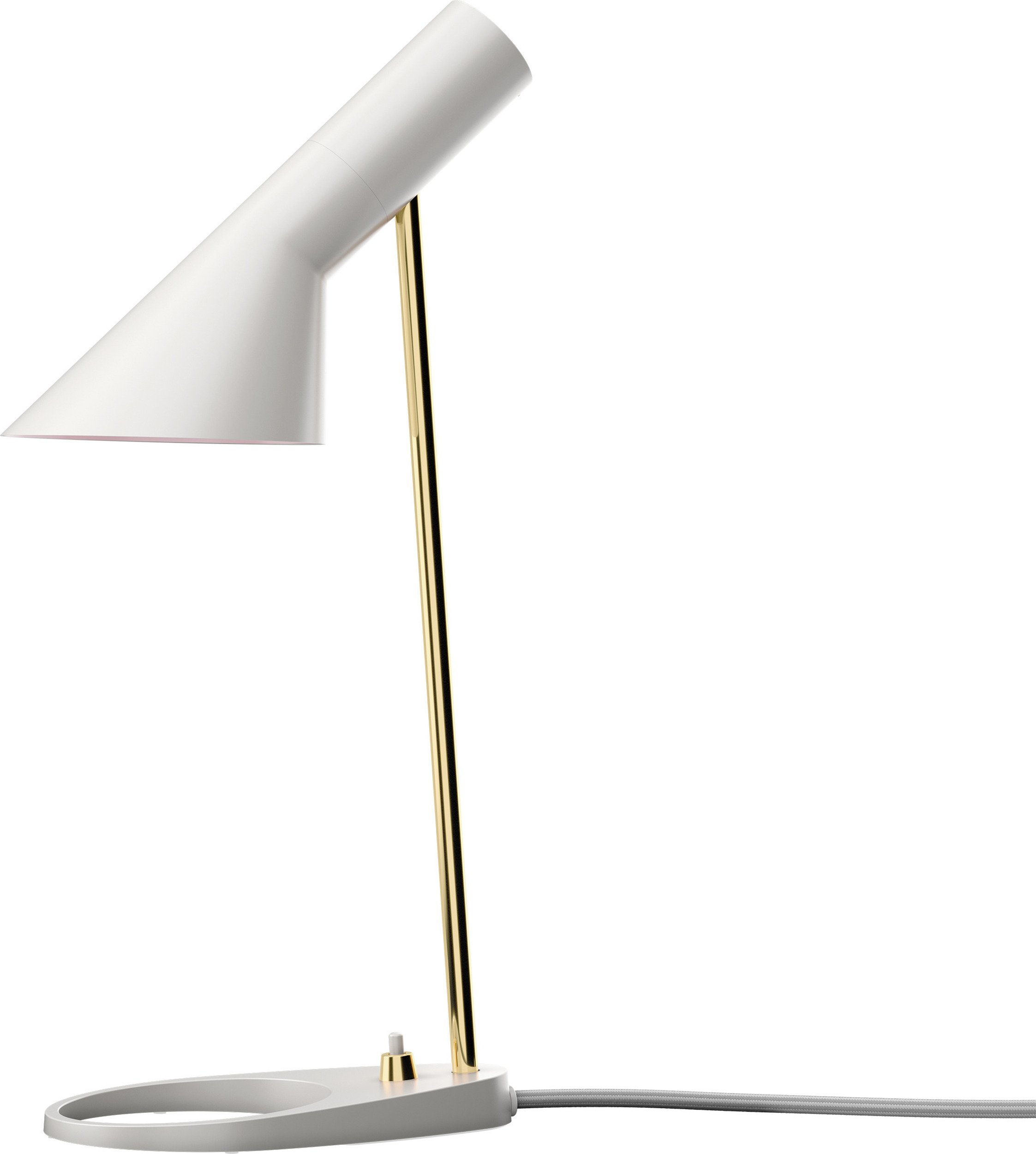 Lampa stołowa AJ Mini biała mosiądz