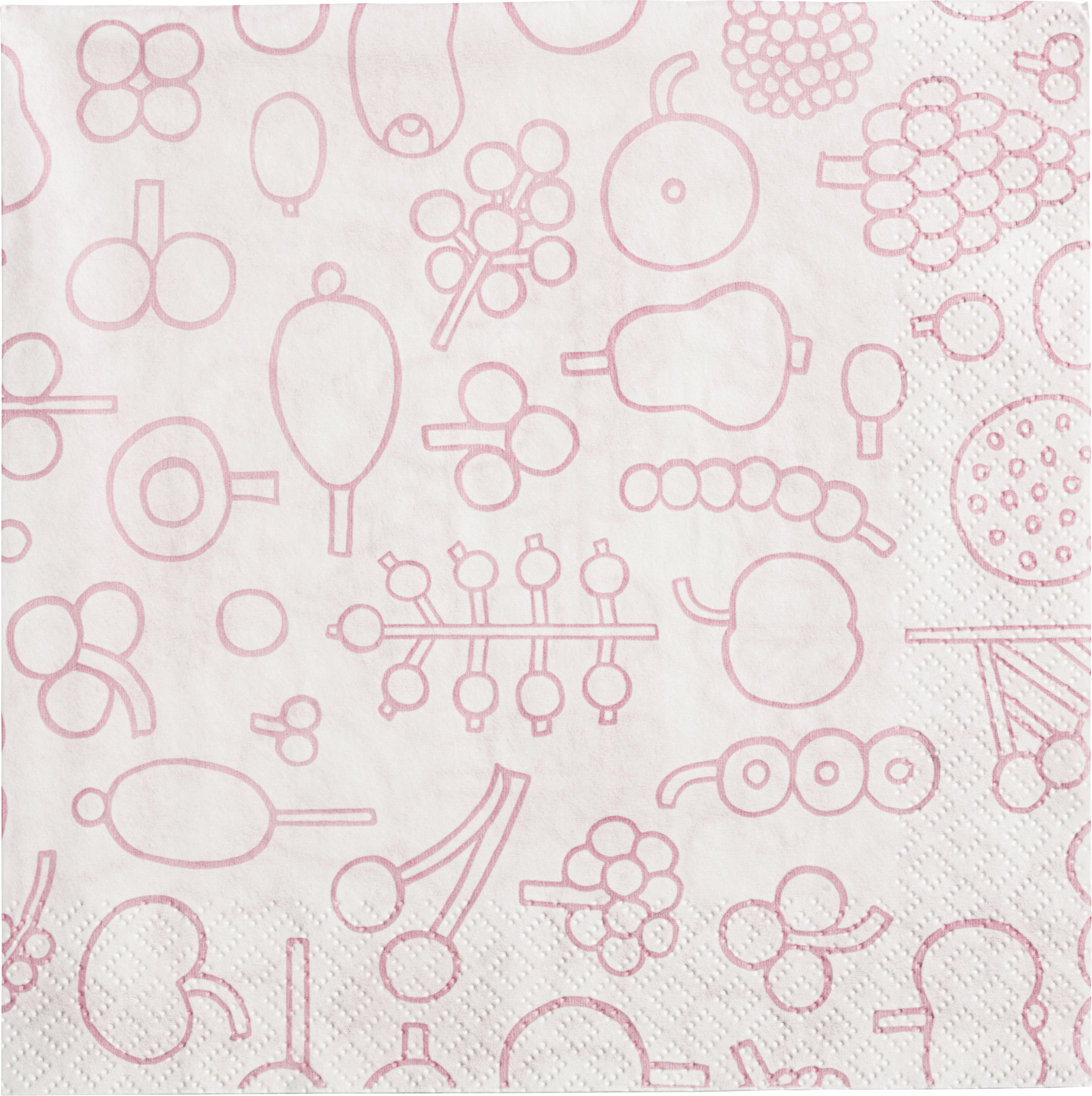 Serwetki papierowe Oiva Toikka Frutta 33 x 33 cm różowe