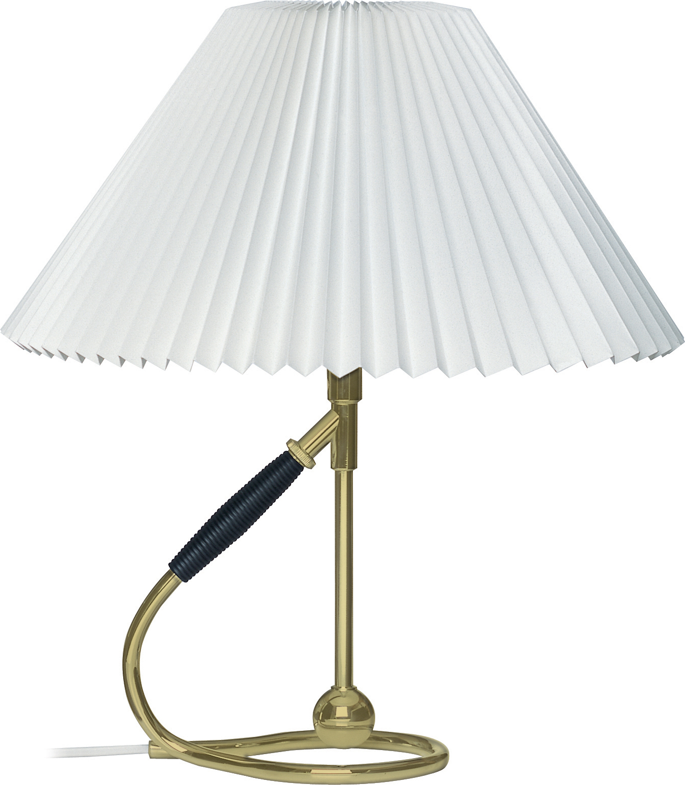 Lampa stołowa i ścienna Classic 306 mosiądz z papierowym kloszem